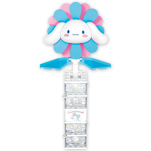 Brickcraft Cinnamoroll Flower & Vase (122 plastic pcs) – Sanrio Building Kit, Floral Décor & Modular Bouquet for Cute Home Display for Him or Her