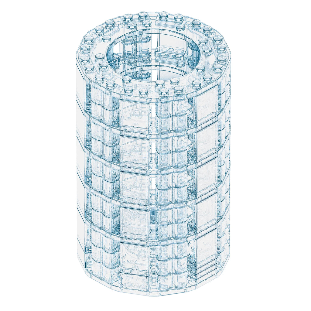 Brickcraft Crystal Vase Building Kit (118-Piece Set), Bricktanicals Collection, Clear Display Vase for Brick Flowers