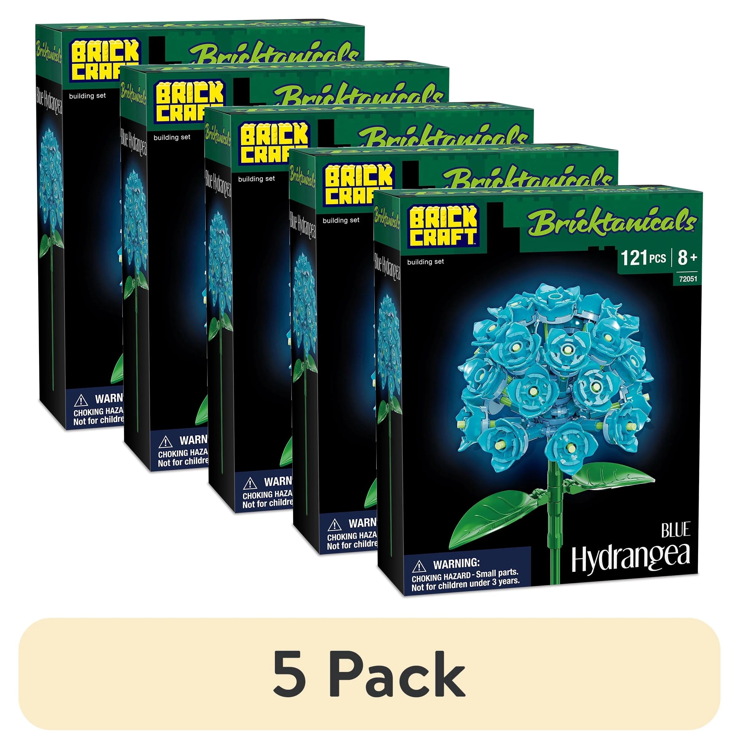 Brickcraft Bricktanicals Hydrangea Building Kit (121- Plastic Piece Set), Artificial Flower Craft, Gift for Him and Her
